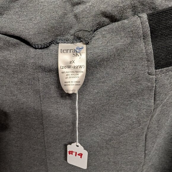 🖤 Terra & Sky Gray Stretch Pants – Size 2X (20W–22W) - Picture 4 of 6